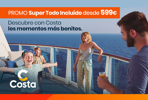 Con Costa Cruceros disfruta del Super Todo Incluido desde 599€